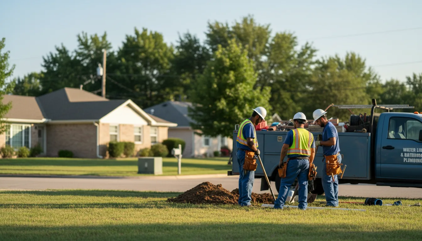 Residential water line and bathroom plumbing service in Burnside, PA